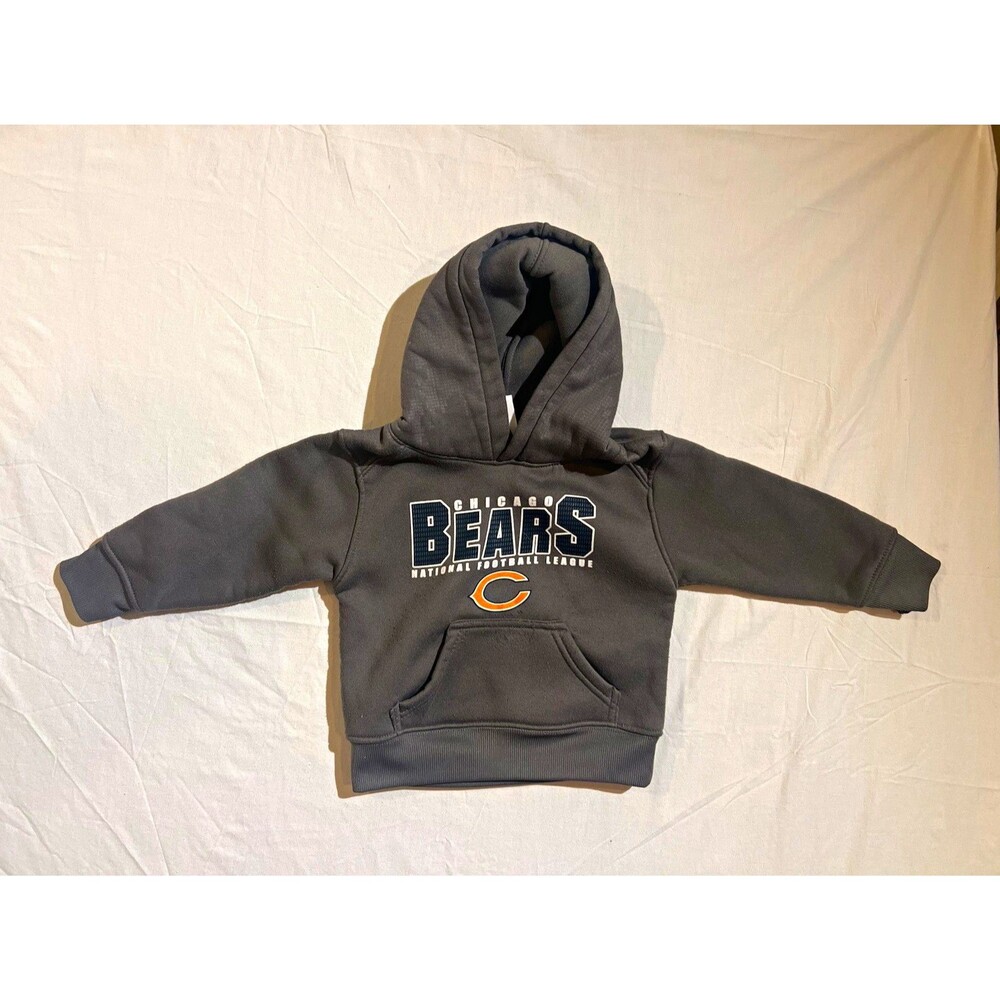 NFL Team Apparel Chicago Bears NFL Gray Pullover Hoodie Sweatshirt Kids 2T